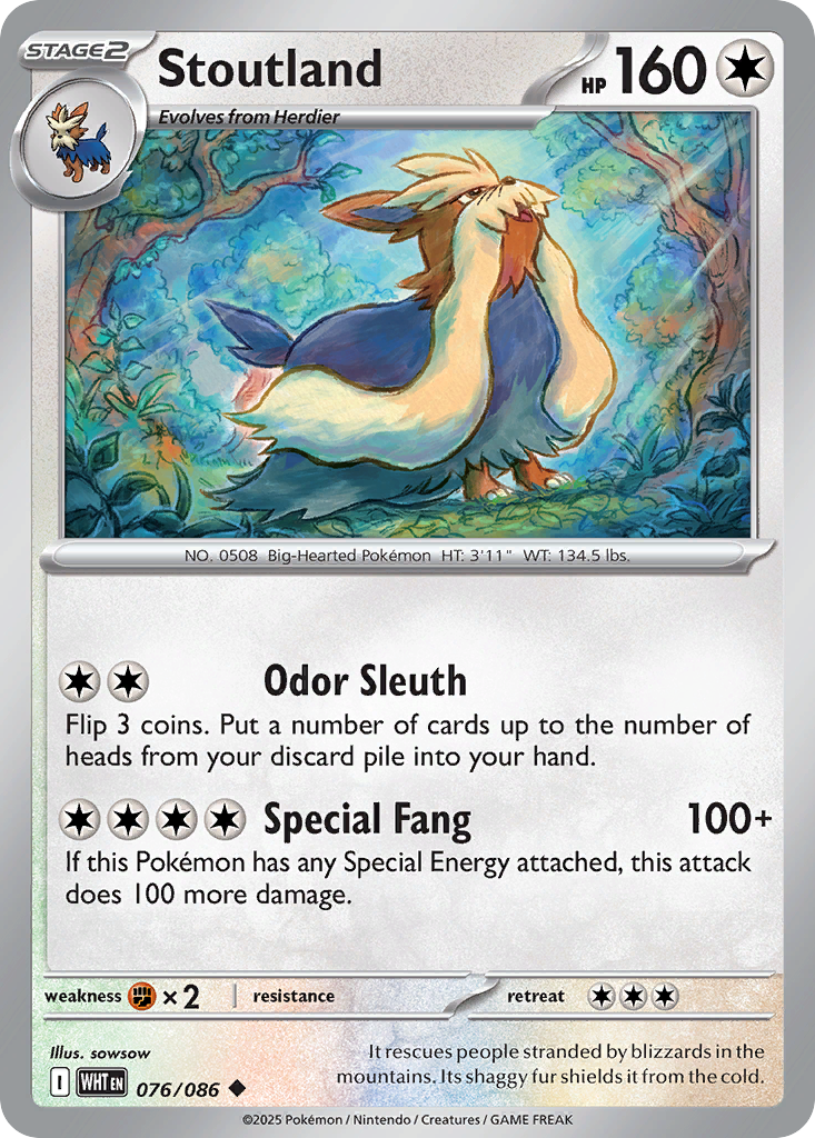 Stoutland 76 Uncommon card from White Flare