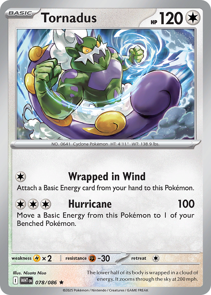 Tornadus 78 Rare card from White Flare