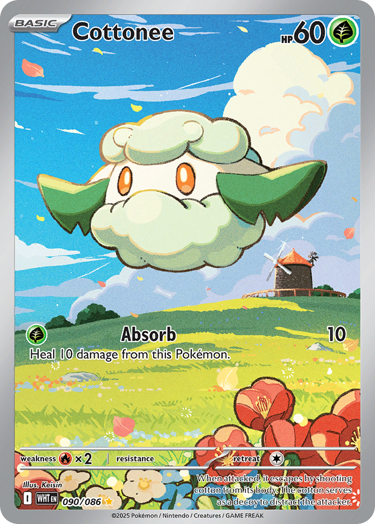 Cottonee 90 Illustration Rare card from White Flare