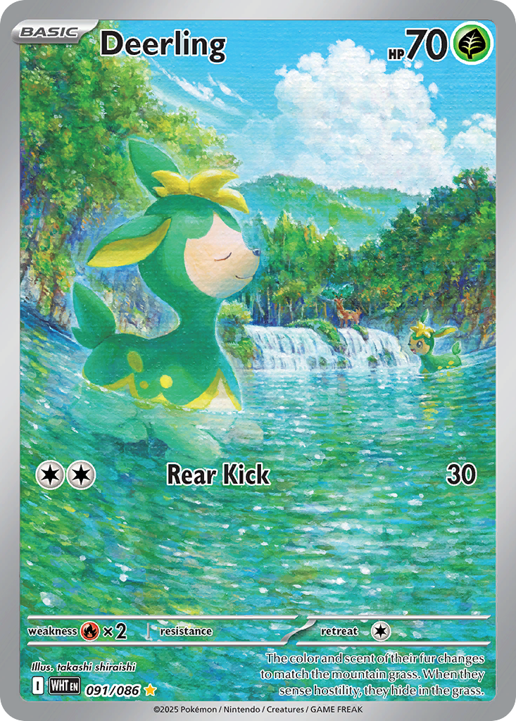 Deerling 91 Illustration Rare card from White Flare