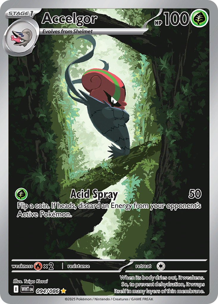 Accelgor 94 Illustration Rare card from White Flare