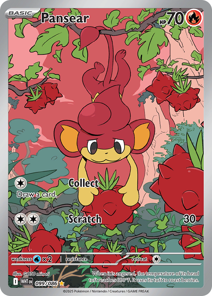 Pansear 99/86 Illustration Rare card from White Flare