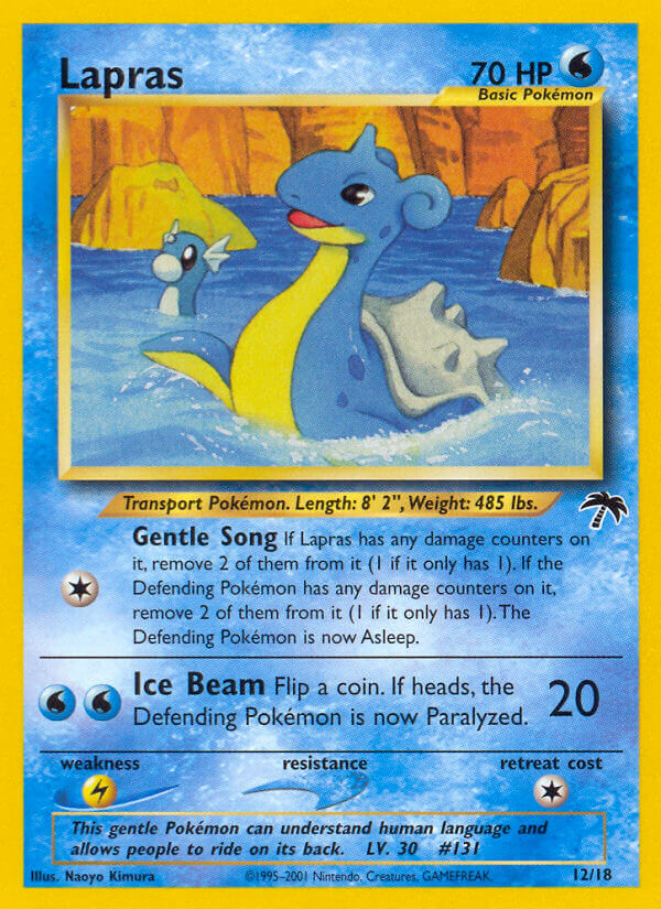 Lapras 12 Pokemon card from Southern Islands