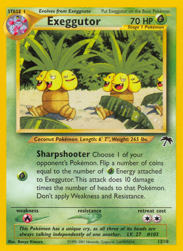 Exeggutor 13 Pokemon card from Southern Islands