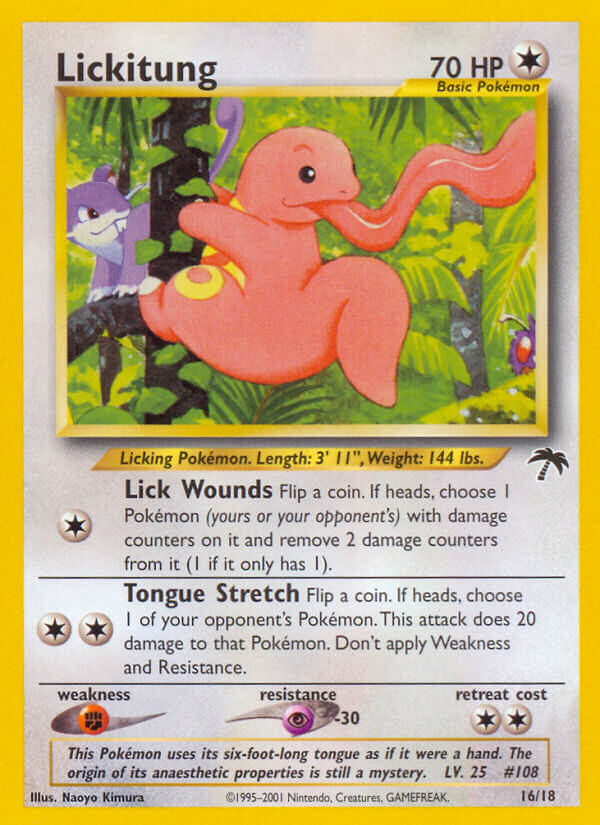 Lickitung 16 Pokemon card from Southern Islands
