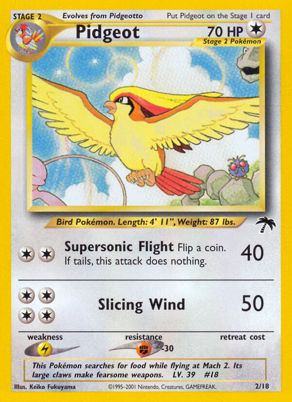 Pidgeot 2/18 Pokemon card from Southern Islands