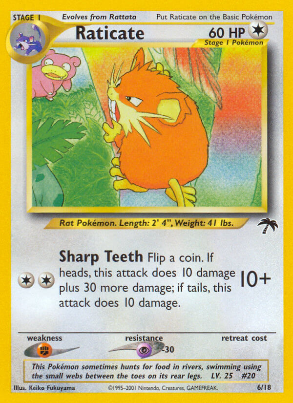 Raticate 6 Pokemon card from Southern Islands