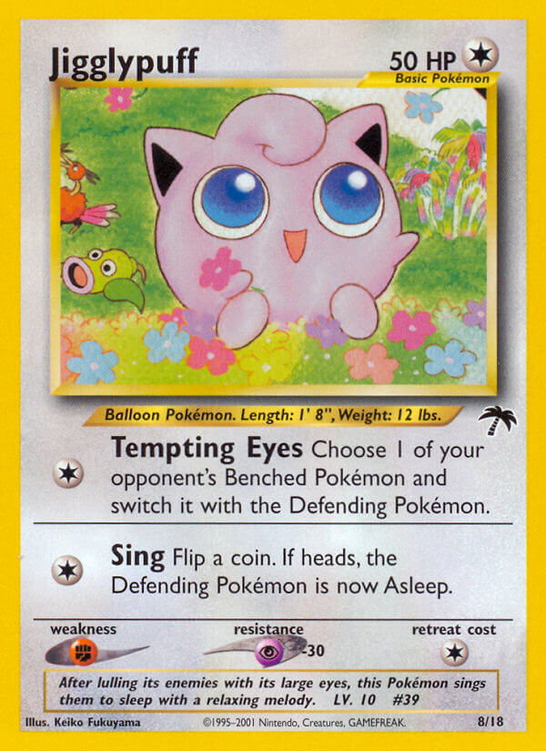 Jigglypuff 8/18 Pokemon card from Southern Islands