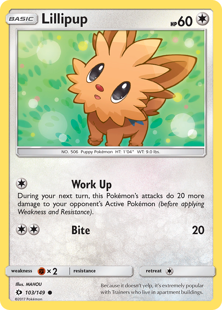 Lillipup 103 Common card from Sun & Moon