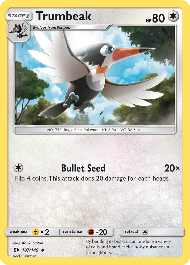 Trumbeak 107 Uncommon card from Sun & Moon