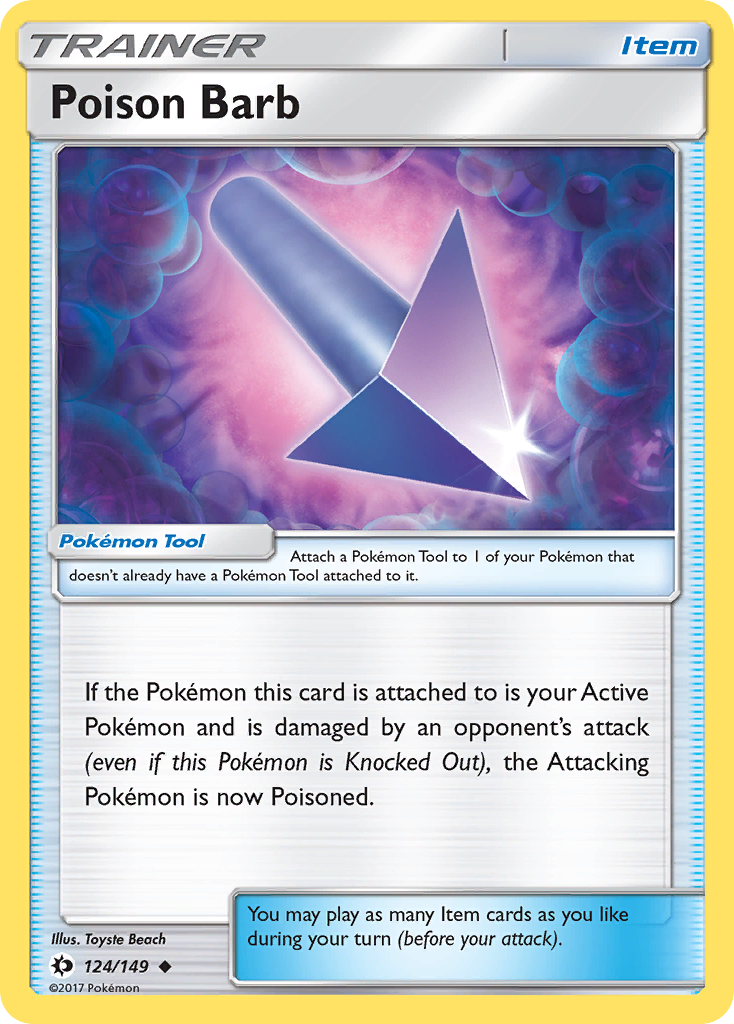 Poison Barb 124 Uncommon card from Sun & Moon