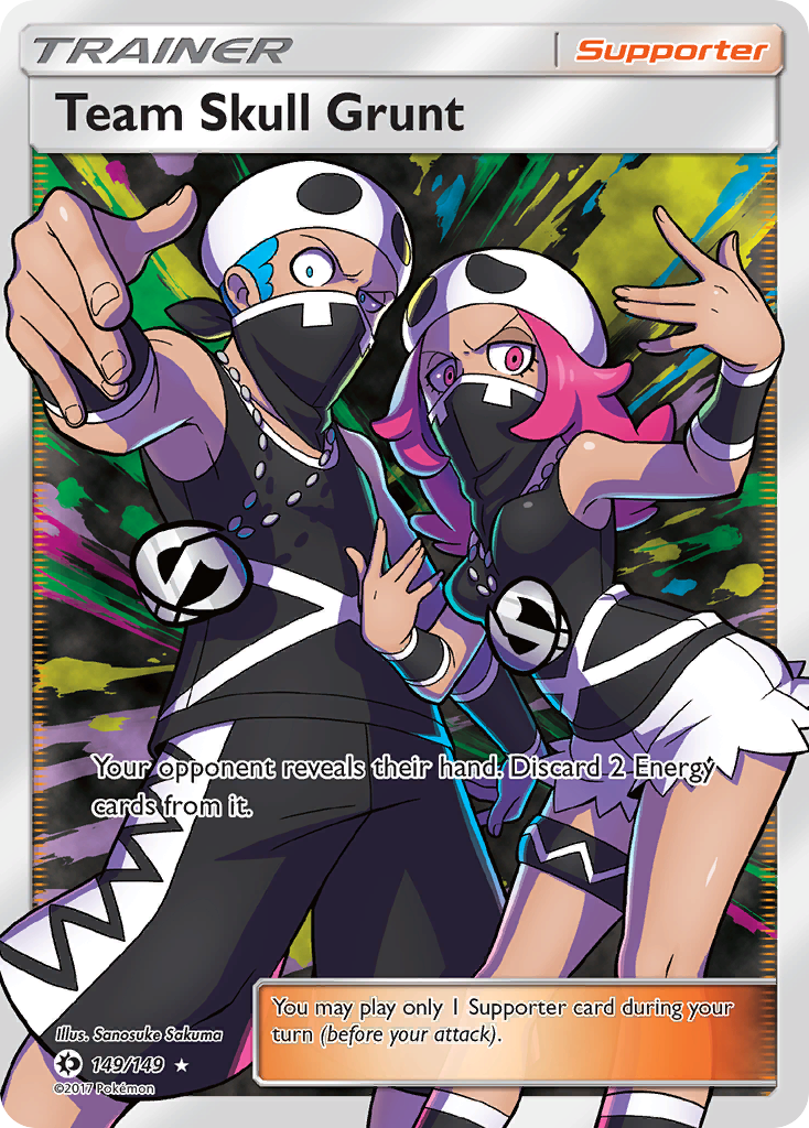 Team Skull Grunt 149 Rare Ultra card from Sun & Moon