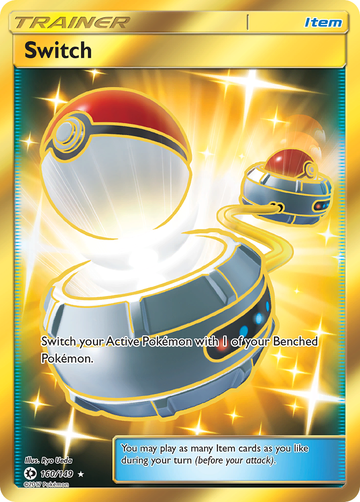 Switch 160 Rare Secret card from Sun & Moon