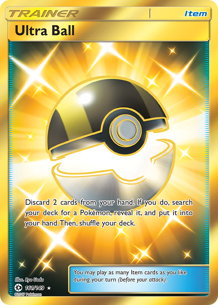 Ultra Ball 161 Rare Secret card from Sun & Moon