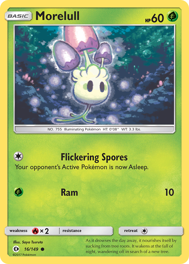 Morelull 16 Common card from Sun & Moon