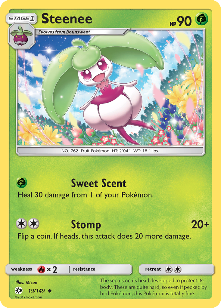 Steenee 19 Uncommon card from Sun & Moon