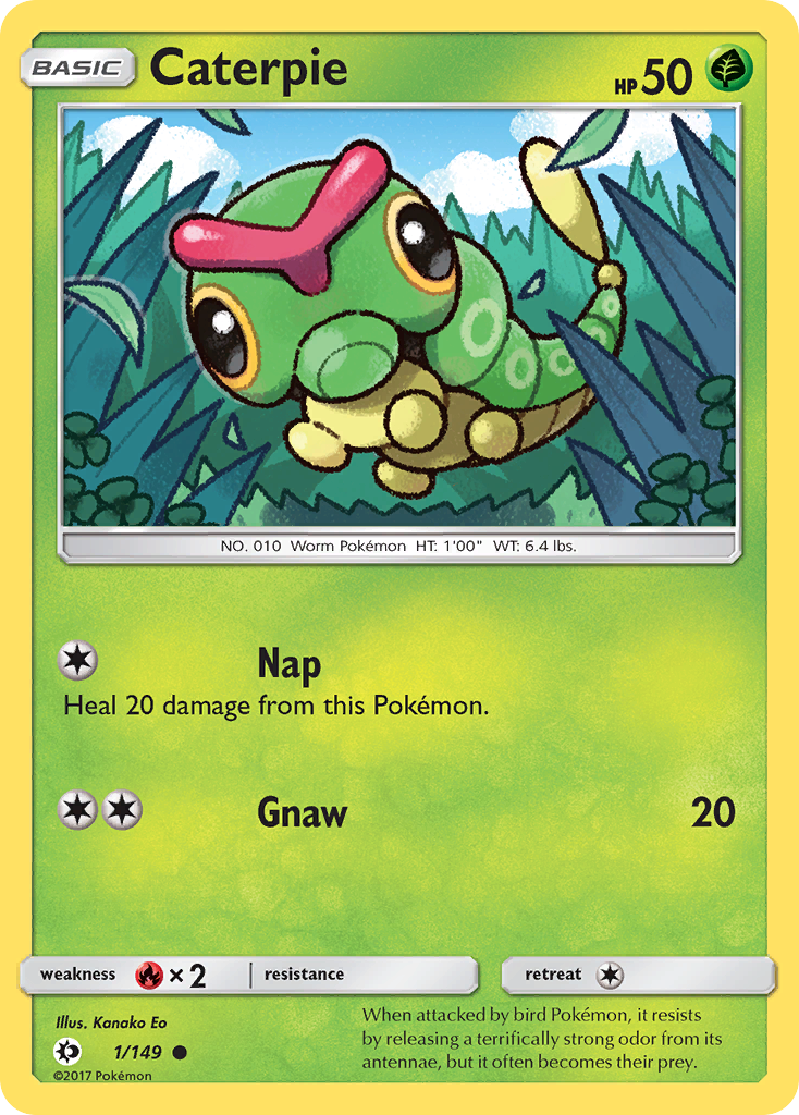 Caterpie 1/149 Common card from Sun & Moon