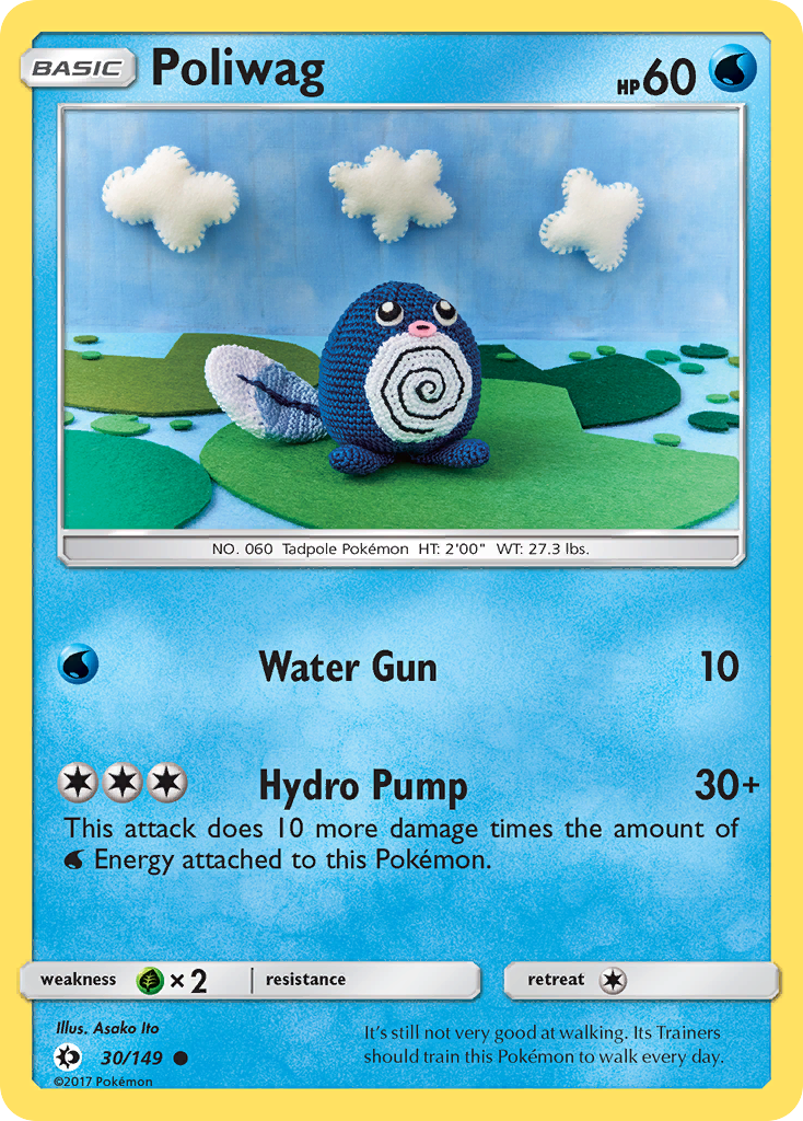 Poliwag 30 Common card from Sun & Moon