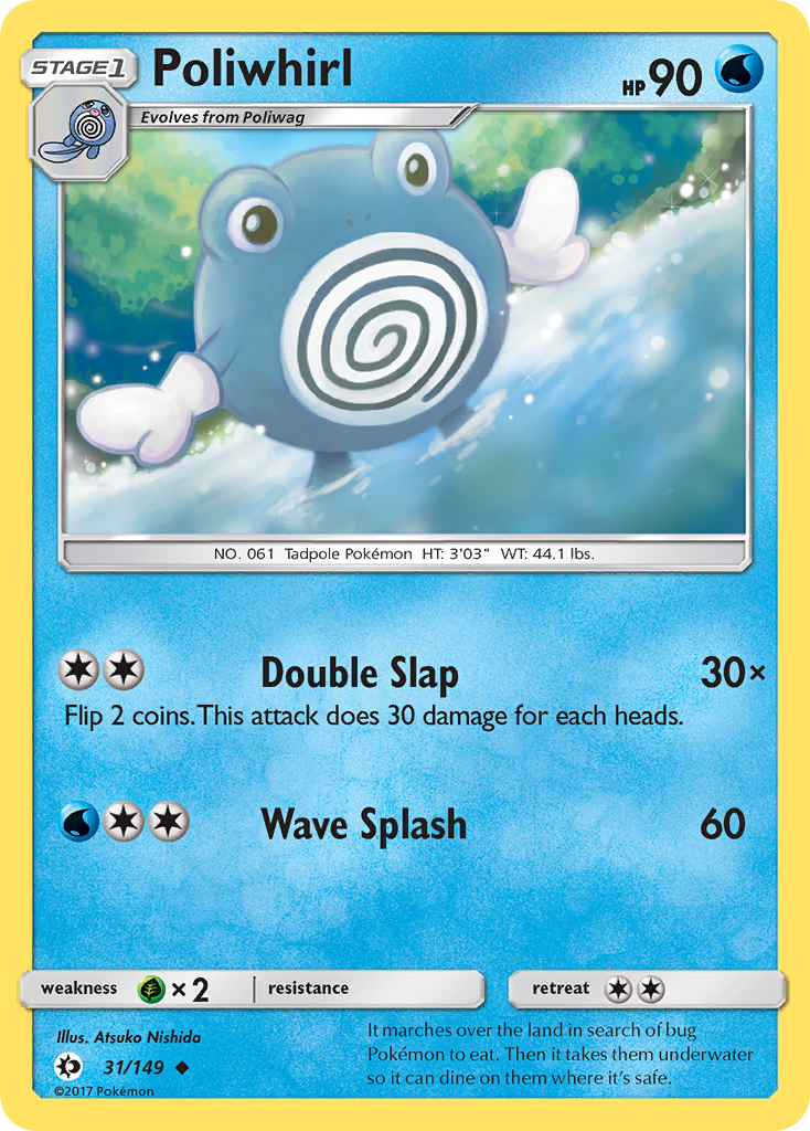 Poliwhirl 31 Uncommon card from Sun & Moon