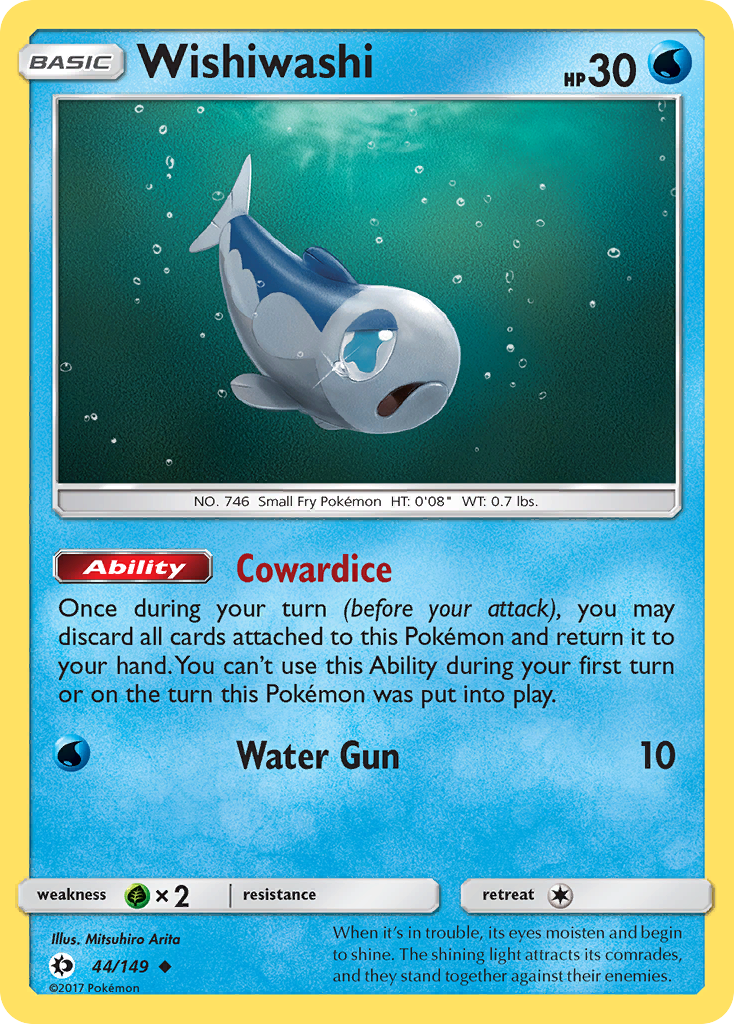 Wishiwashi 44/149 Uncommon card from Sun & Moon