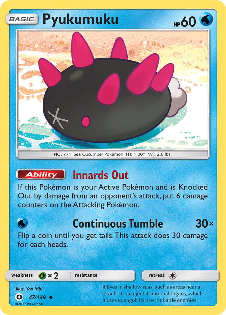 Pyukumuku 47 Uncommon card from Sun & Moon