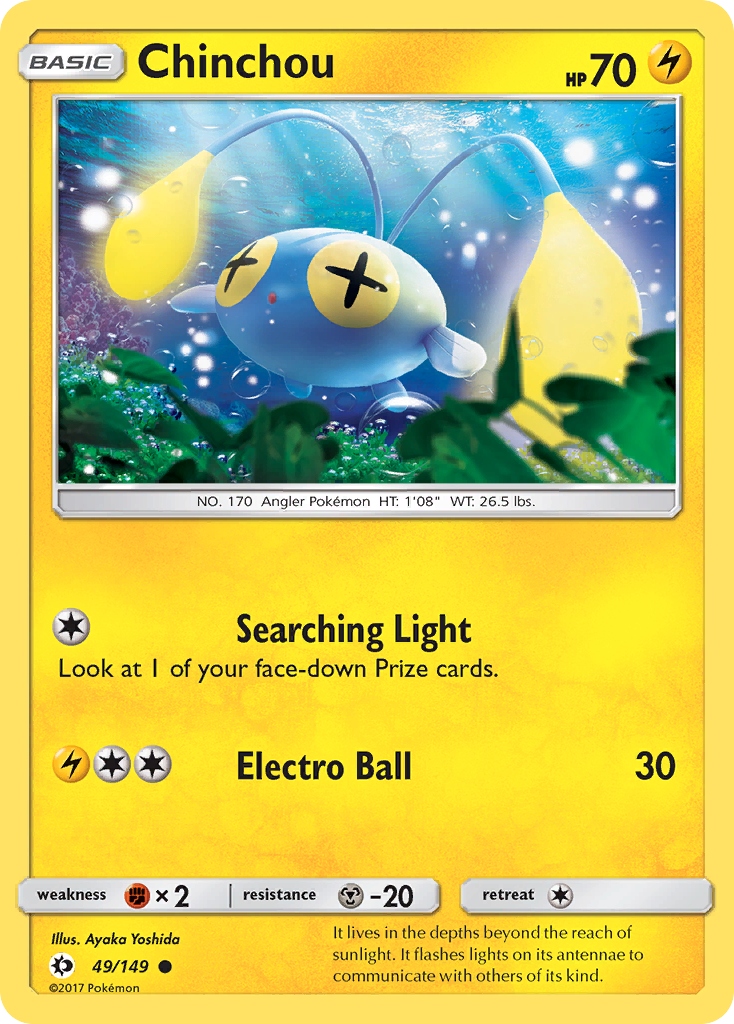 Chinchou 49 Common card from Sun & Moon