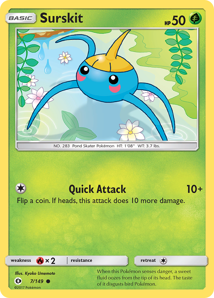 Surskit 7 Common card from Sun & Moon