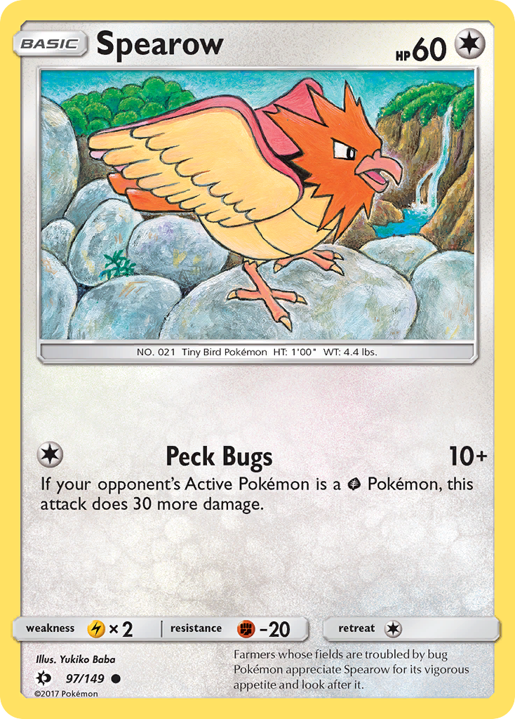 Spearow 97 Common card from Sun & Moon