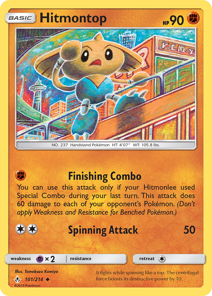 Hitmontop 101 Uncommon card from Unbroken Bonds