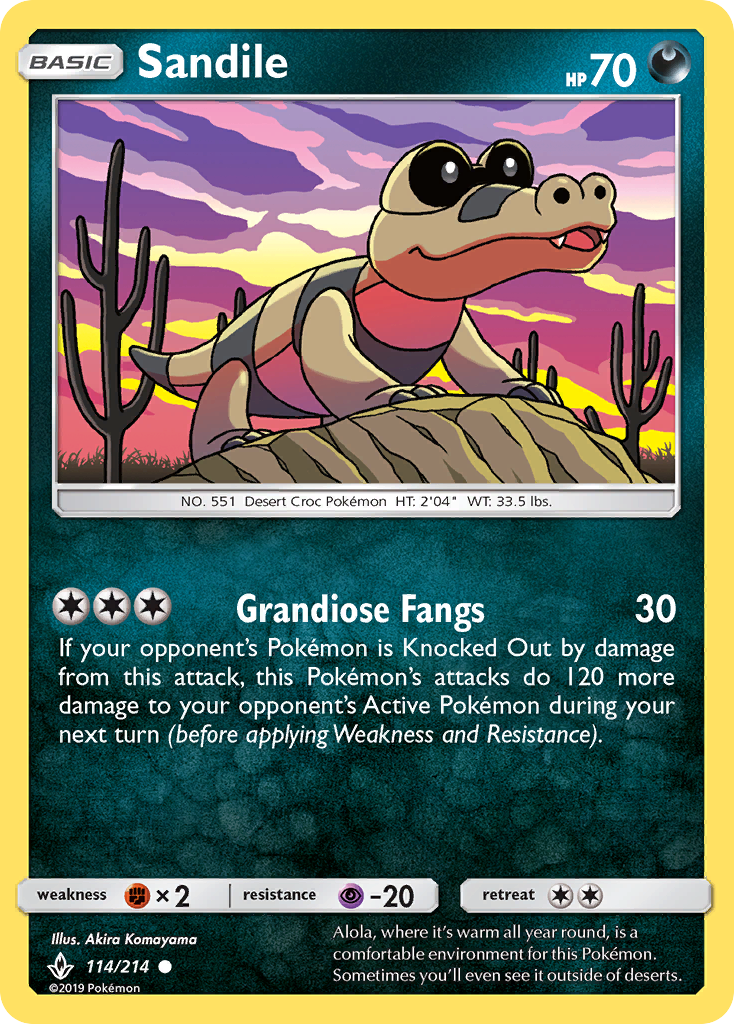 Sandile 114 Common card from Unbroken Bonds
