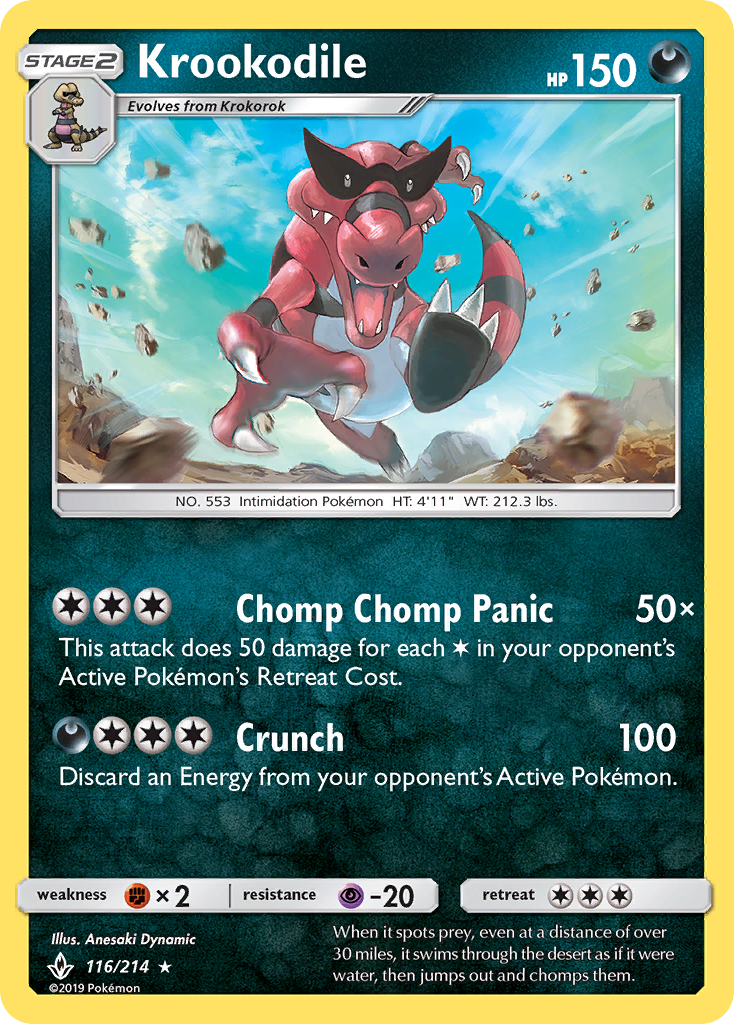 Krookodile 116 Rare card from Unbroken Bonds