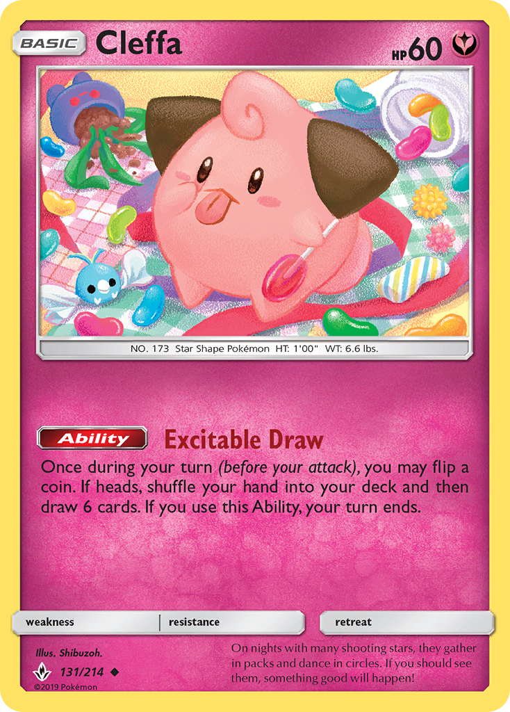 Cleffa 131/214 Uncommon card from Unbroken Bonds