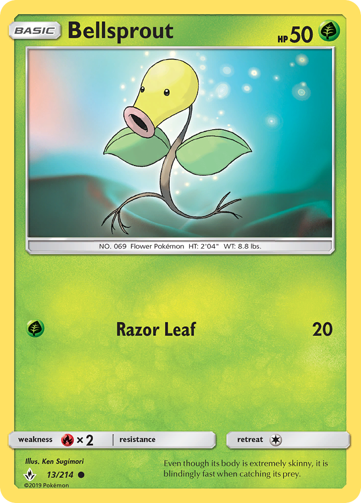 Bellsprout 13 Common card from Unbroken Bonds