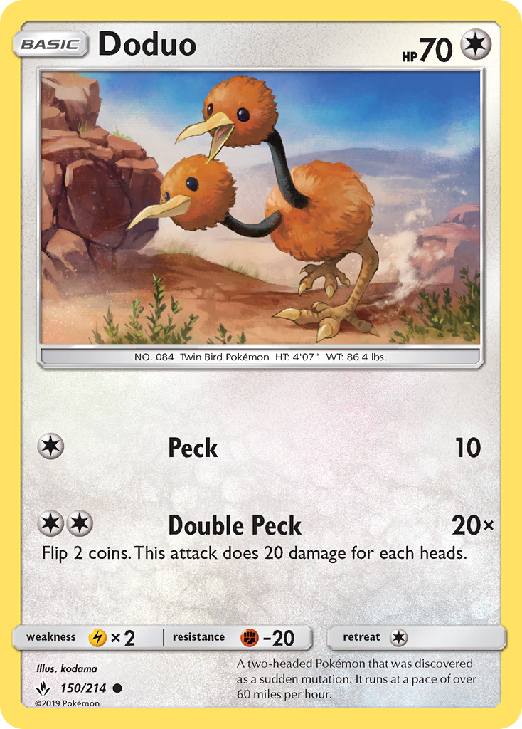 Doduo 150 Common card from Unbroken Bonds