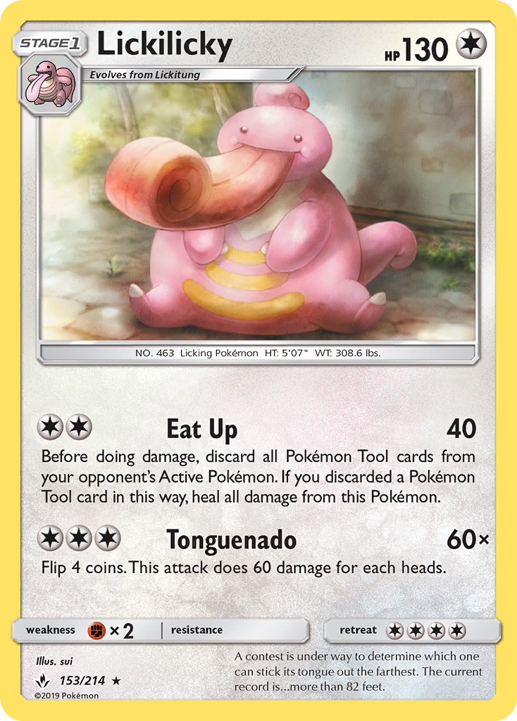 Lickilicky 153 Rare card from Unbroken Bonds