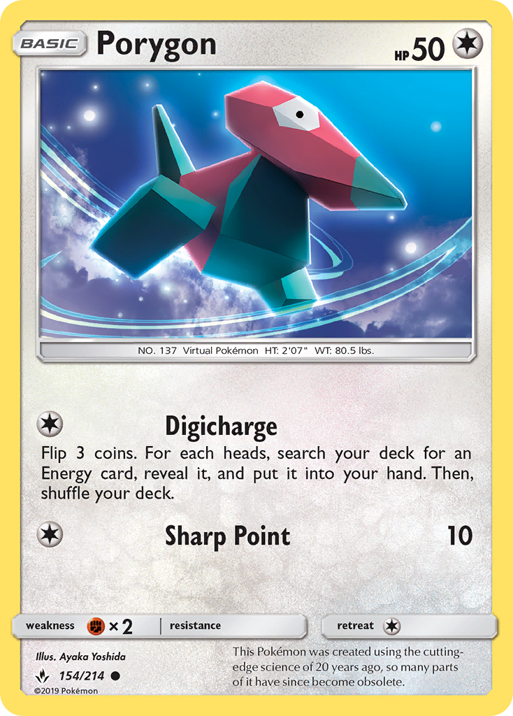 Porygon 154/214 Common card from Unbroken Bonds
