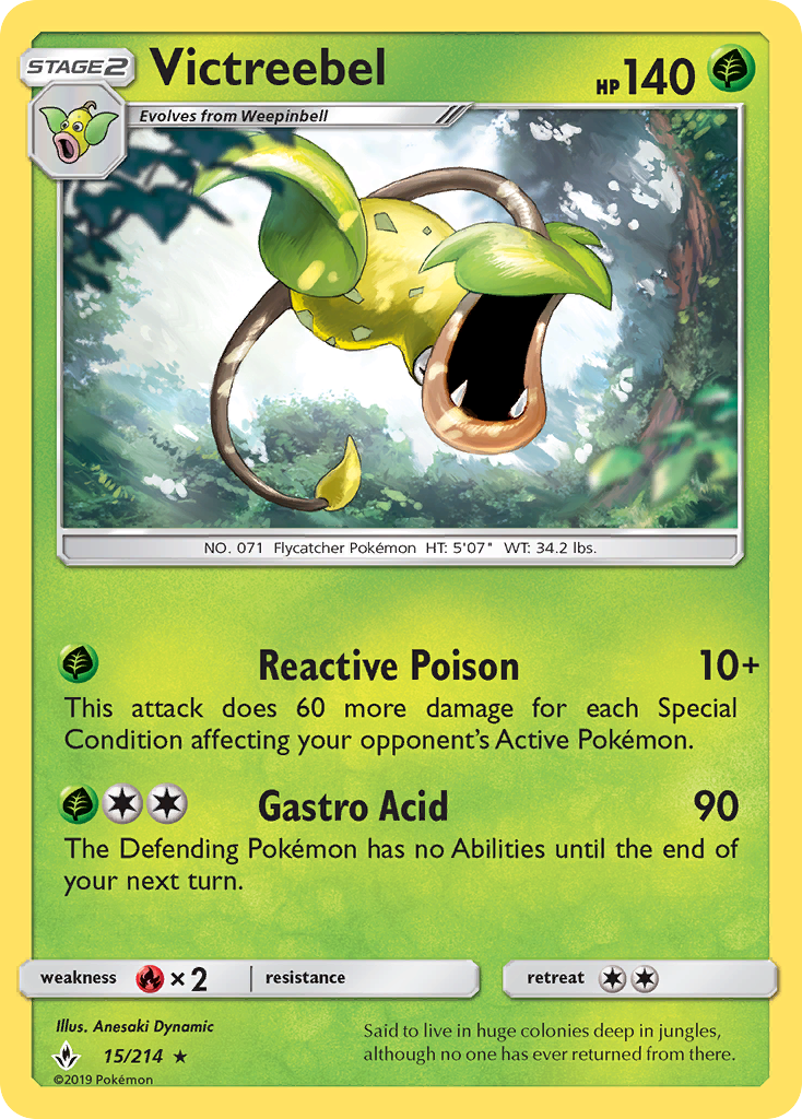 Victreebel 15/214 Rare card from Unbroken Bonds