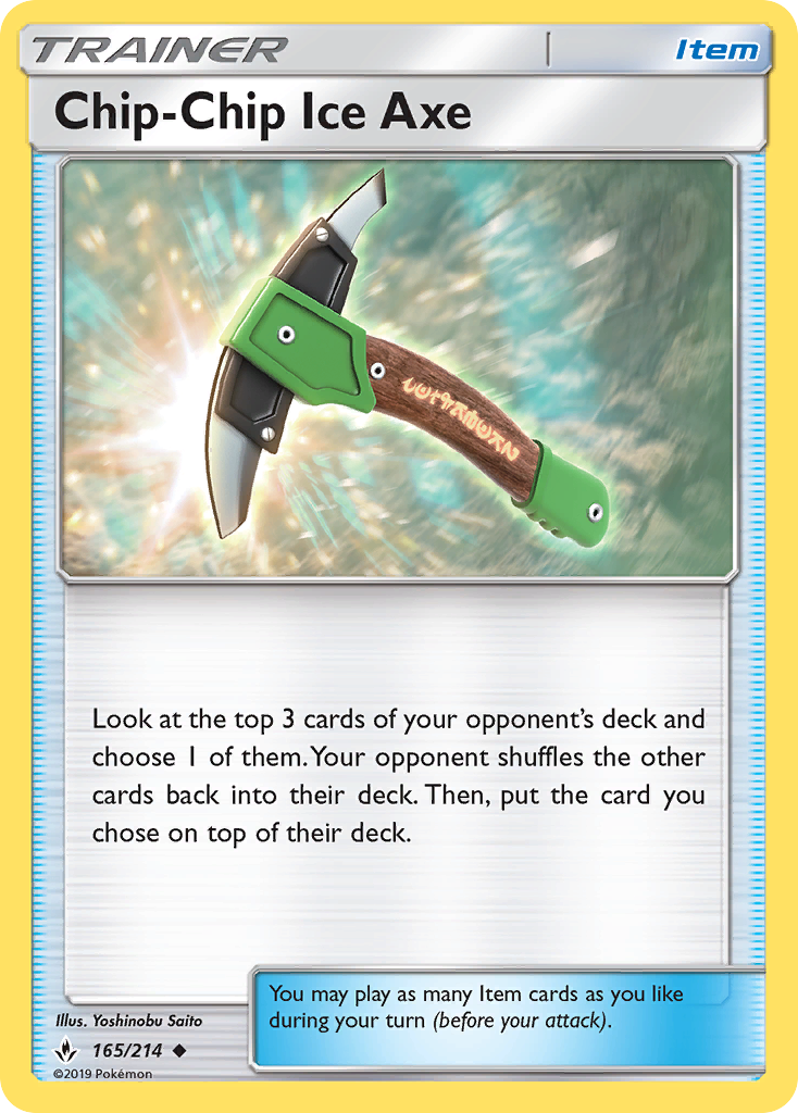Chip-Chip Ice Axe 165 Uncommon card from Unbroken Bonds