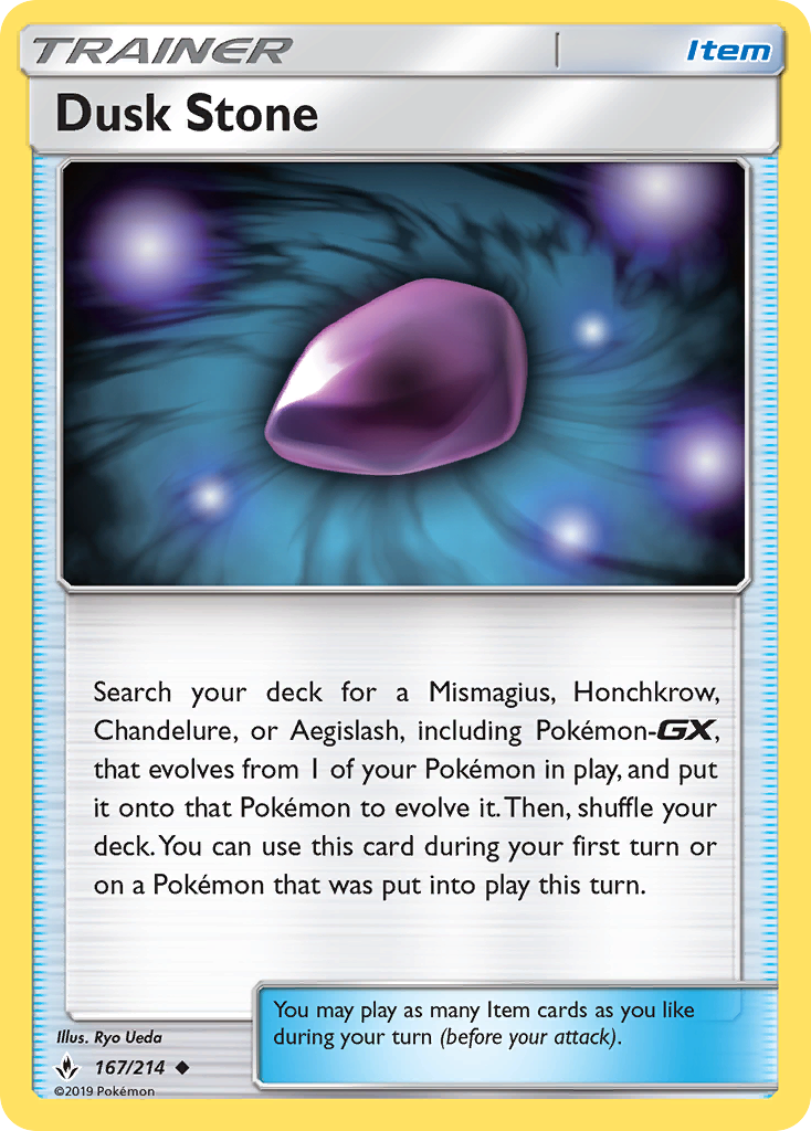 Dusk Stone 167/214 Uncommon card from Unbroken Bonds