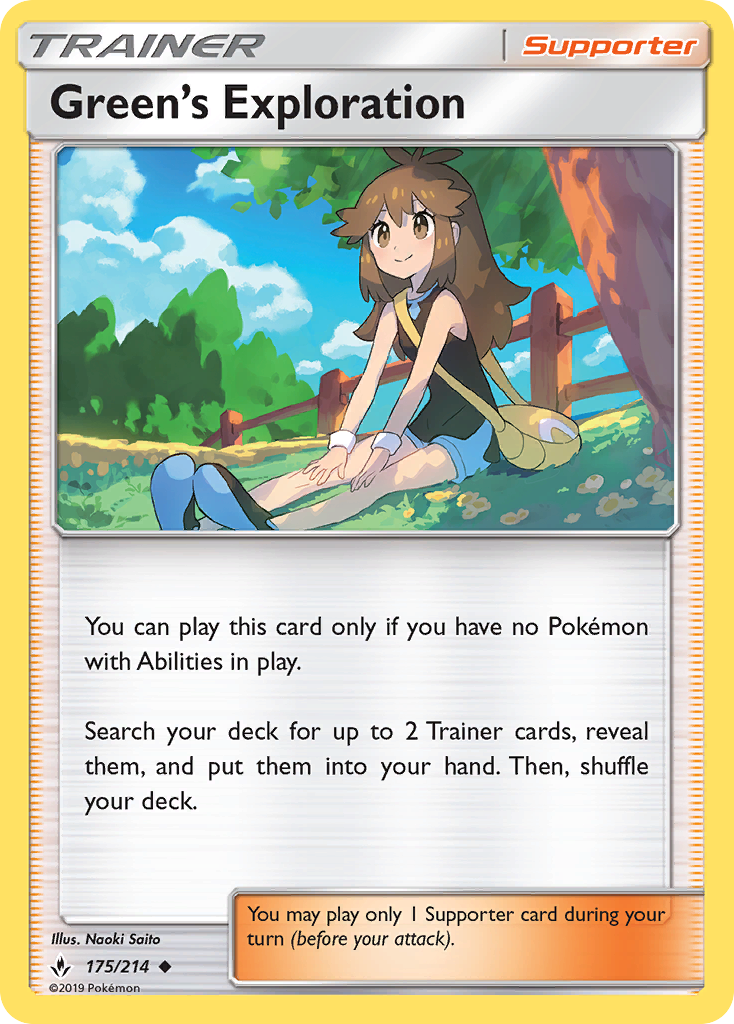Green's Exploration 175/214 Uncommon card from Unbroken Bonds