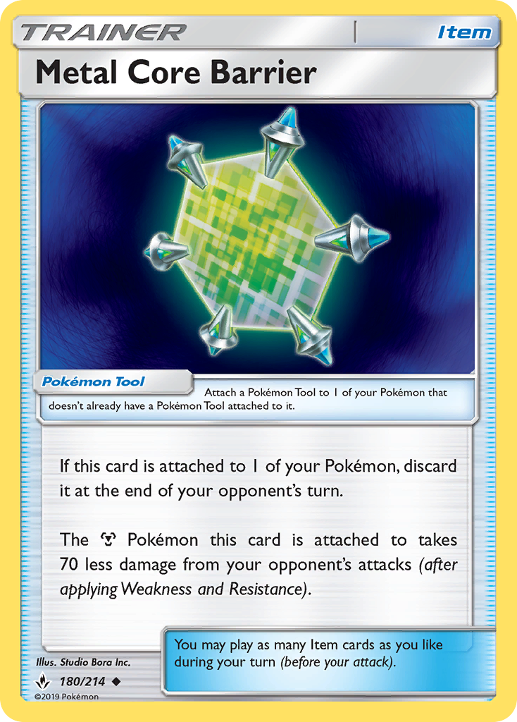 Metal Core Barrier 180 Uncommon card from Unbroken Bonds