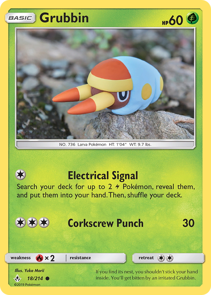 Grubbin 18/214 Common card from Unbroken Bonds