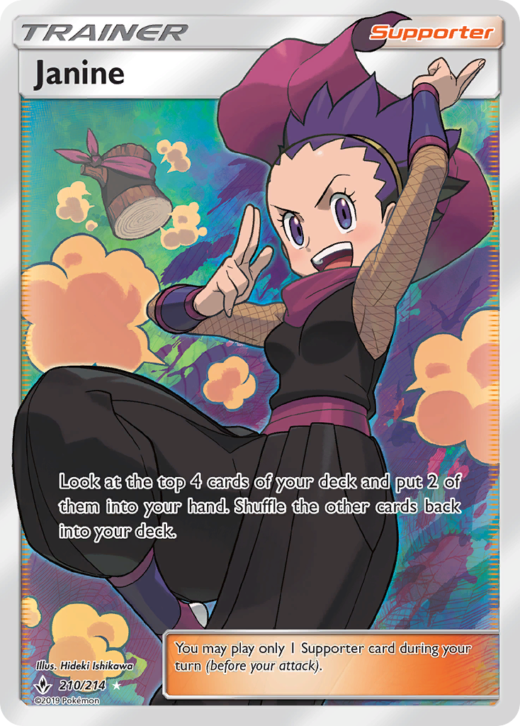 Janine 210 Rare Ultra card from Unbroken Bonds