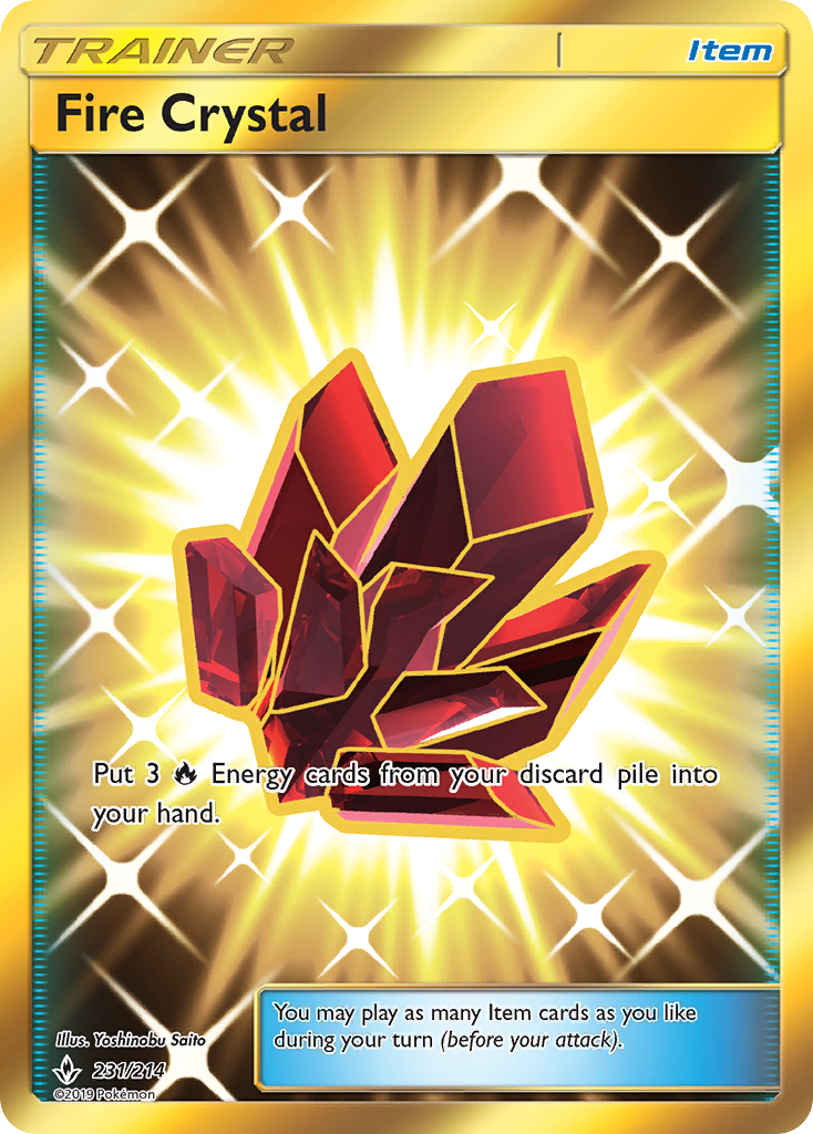 Fire Crystal 231 Rare Secret card from Unbroken Bonds