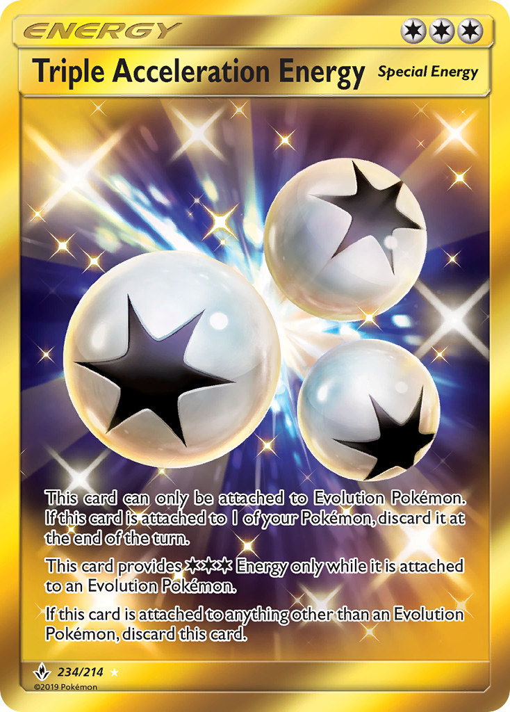 Triple Acceleration Energy 234 Rare Secret card from Unbroken Bonds