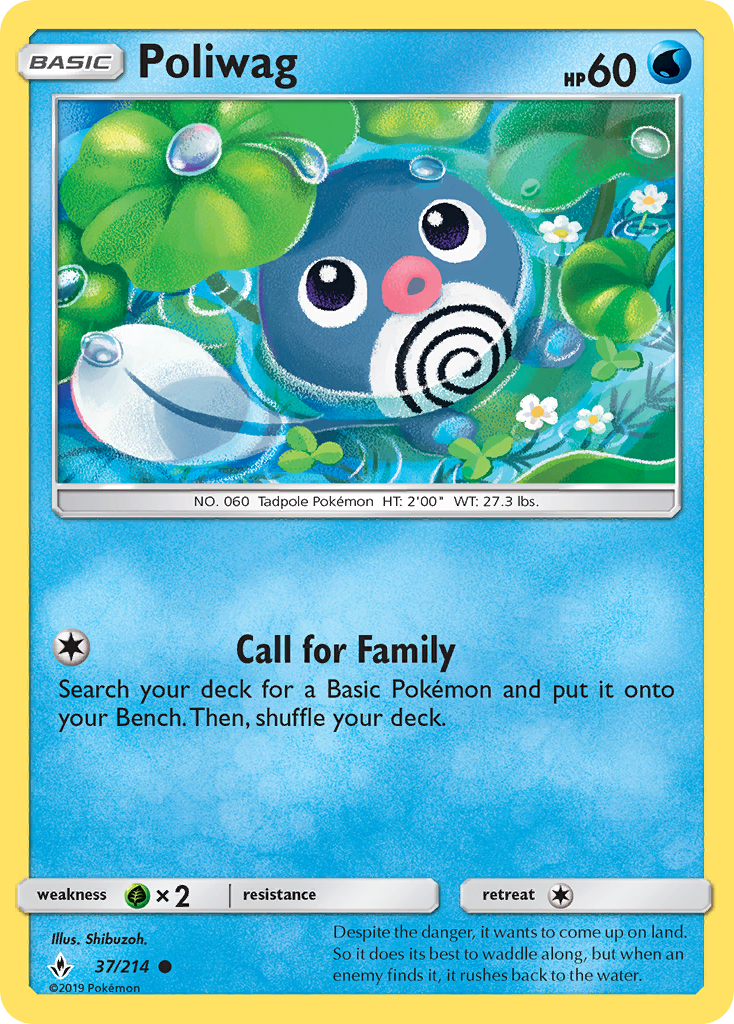 Poliwag 37 Common card from Unbroken Bonds