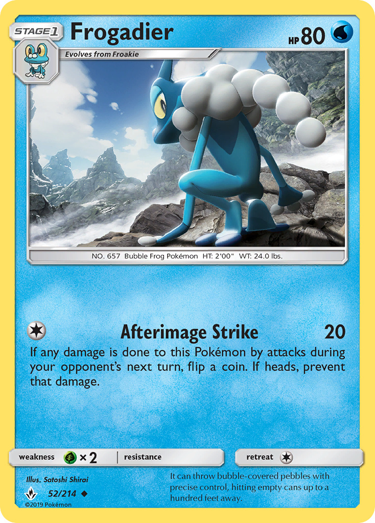 Frogadier 52 Uncommon card from Unbroken Bonds