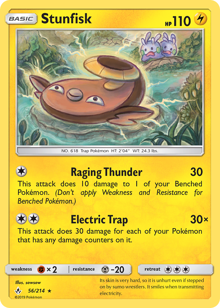 Stunfisk 56 Rare card from Unbroken Bonds