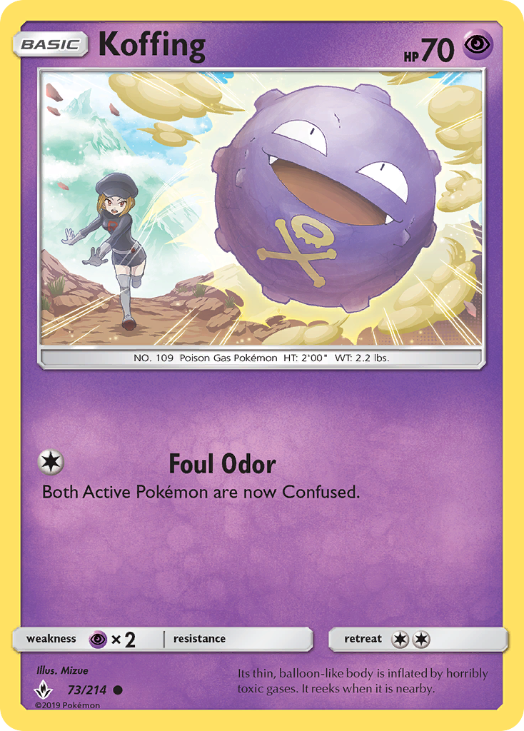 Koffing 73 Common card from Unbroken Bonds