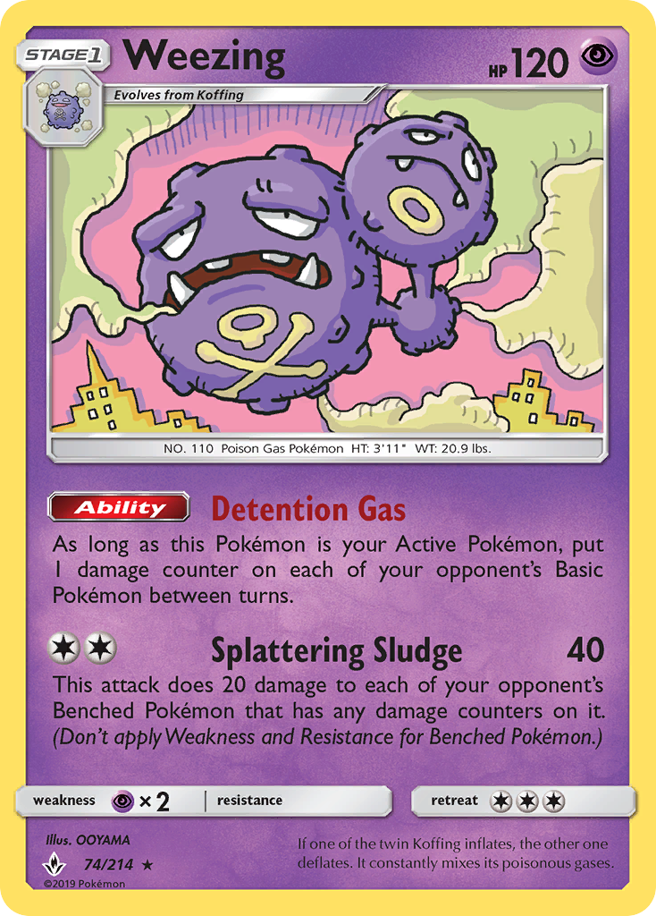 Weezing 74/214 Rare card from Unbroken Bonds